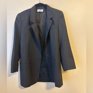 Pinstriped Blazer Jacket